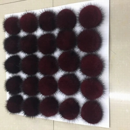 25 шт./лот 5 см помпоны из натурального меха норки с помпоном пушистого DIY женские