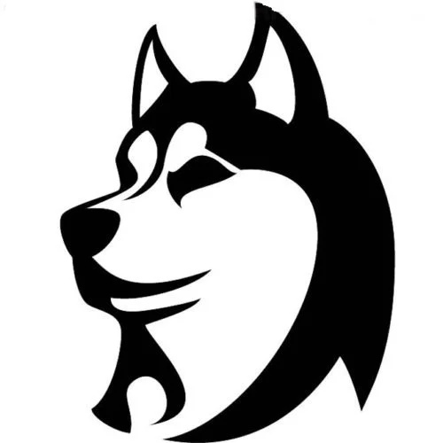 

HUSKY DOG HEAD window DECAL STICKER 15x12cm
