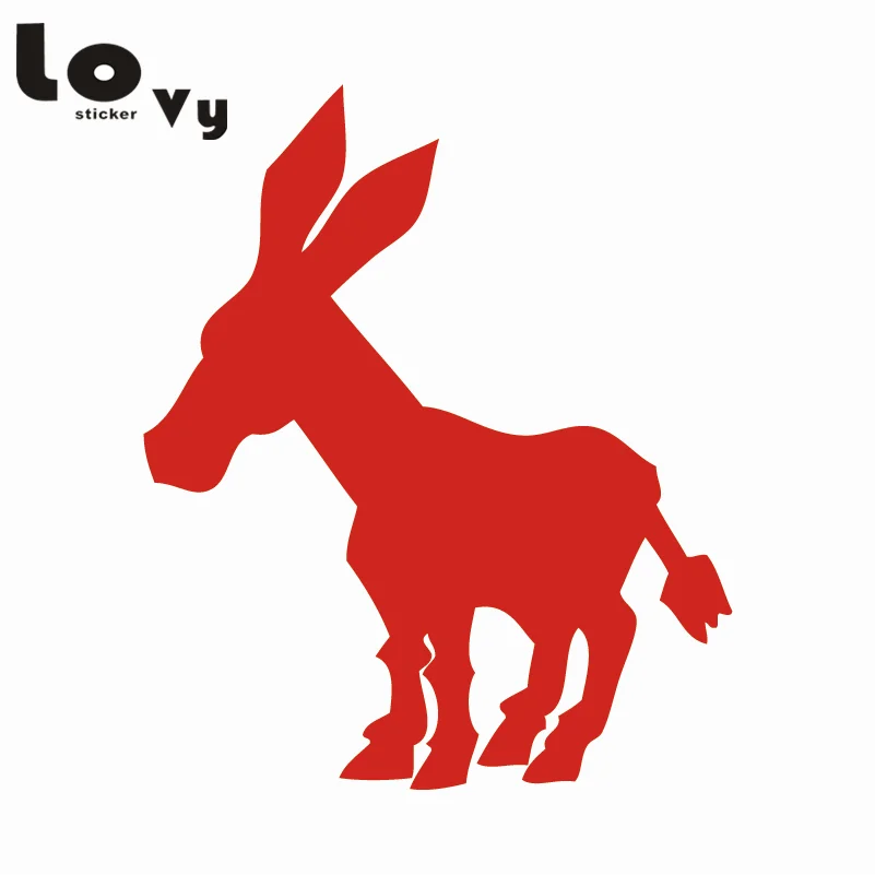2 шт. Забавный милый маленький Ослик силуэт автомобиля мультяшная наклейка