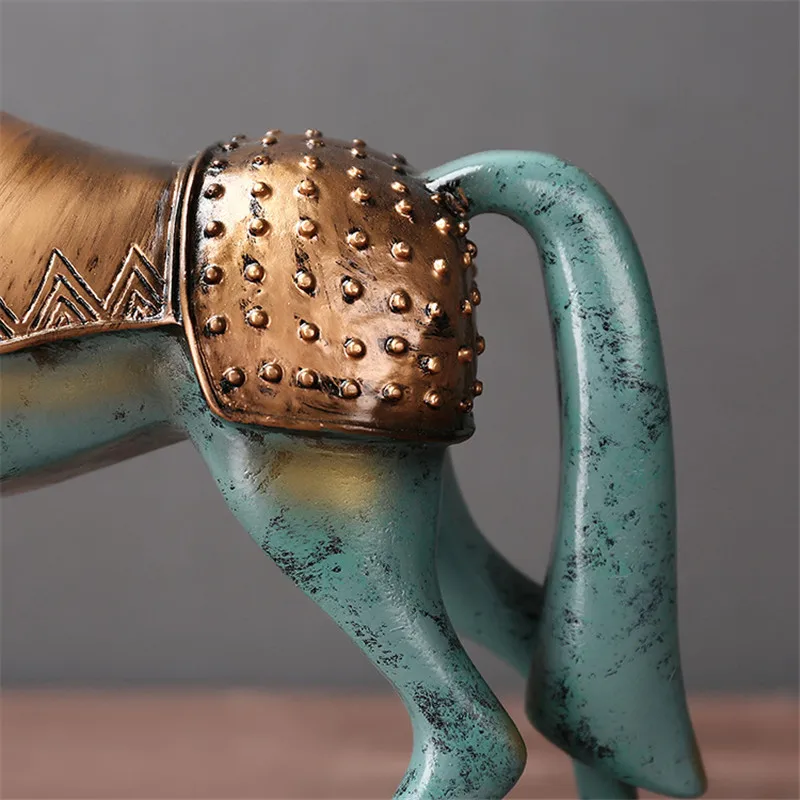 Бронзовая лошадь в ретро стиле ностальгическое украшение для дома статуя лошади