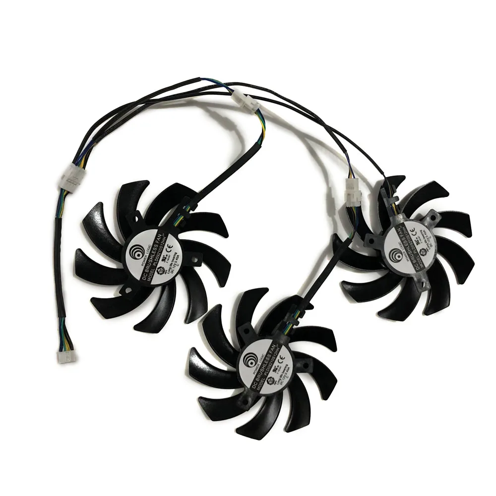 

3pcs/set 85MM PLD09210S12HH GPU Video Graphics Cooler Triple Fan For Sapphire R9 390 8G PRO R9 390X R9 290/290X VGA Card Cooling