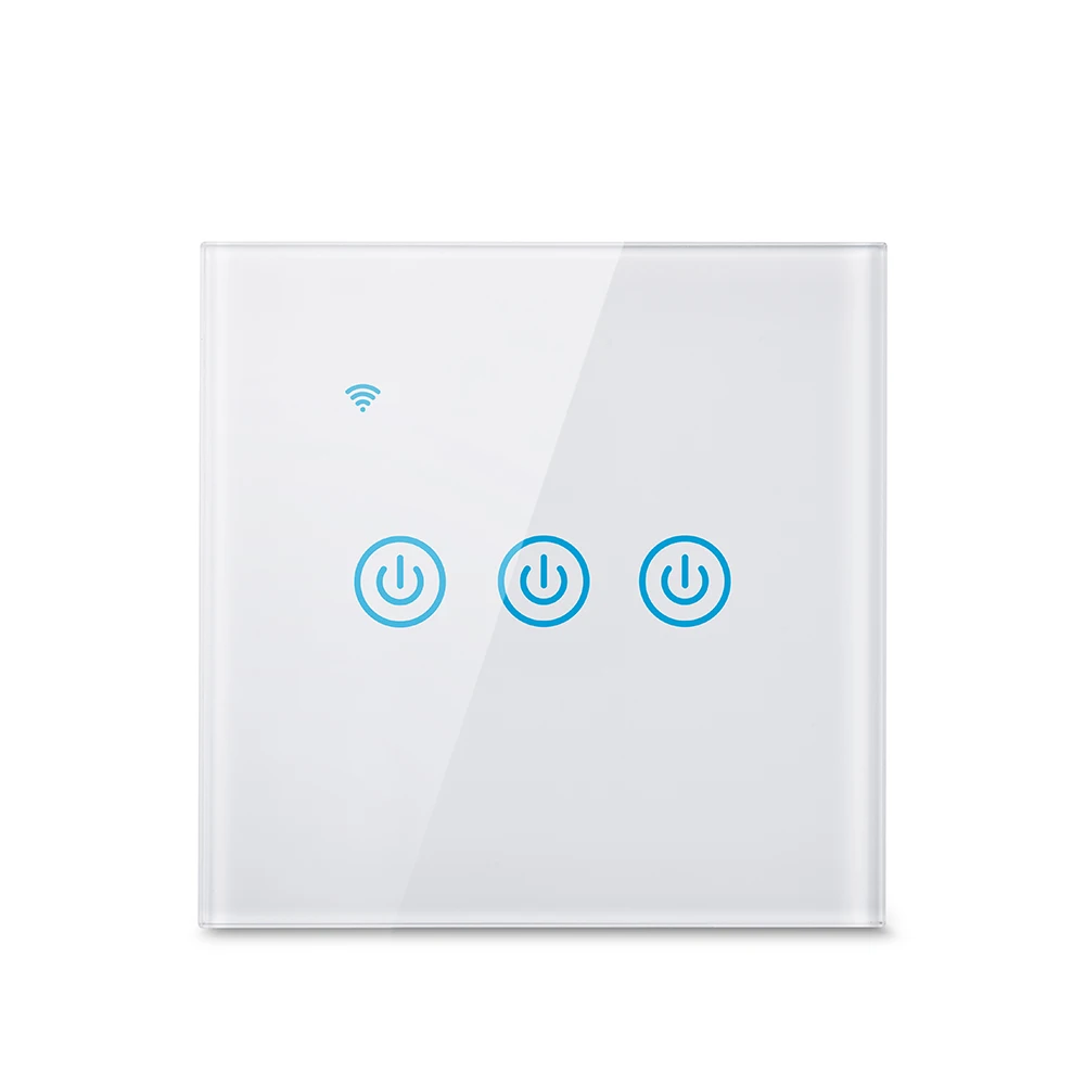ЕС Стандартный приложение Smart Life 1 Путь домой Беспроводной Wi-Fi настенный светильник сенсорный выключатель Панель прерыватель, работает с Google Home Amazon Alexa