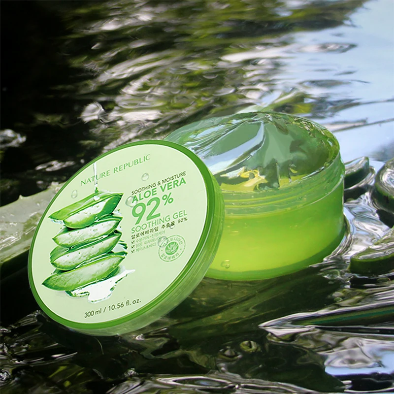 Натуральный Увлажняющий Успокаивающий Гель с алоэ вера 92% 300 мл корейская
