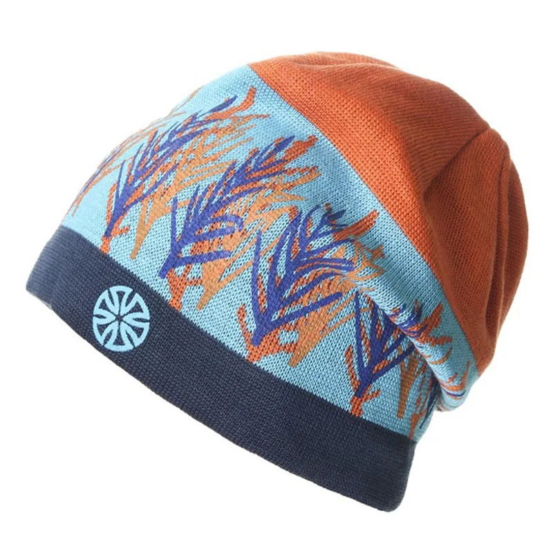 Капот Gorros шапки для мужчин и женщин Толстая мужская зимняя Лыжная шапочка мужская вязаная шапка теплые Skullies - Цвет: Небесно-голубой