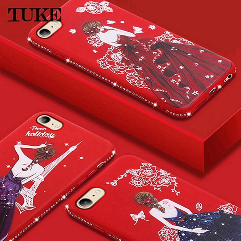 Чехол tuke для huawei Honor 6 A красивые Стразы девочек мягкий силиконовый чехол из ТПУ 6A