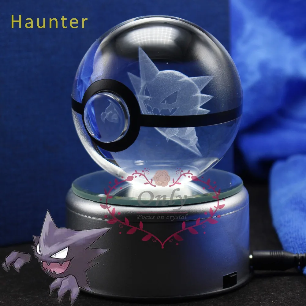 Красивый прозрачный хрустальный стеклянный шар с 3D лазером светодиодный для