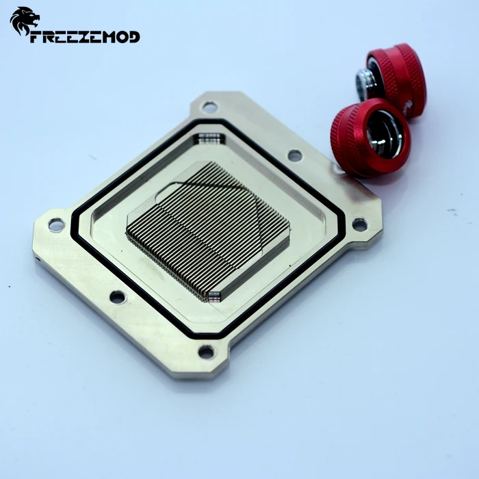 Freezemod Процессор медь блок с RGB/Радуга светодио дный освещения для системы