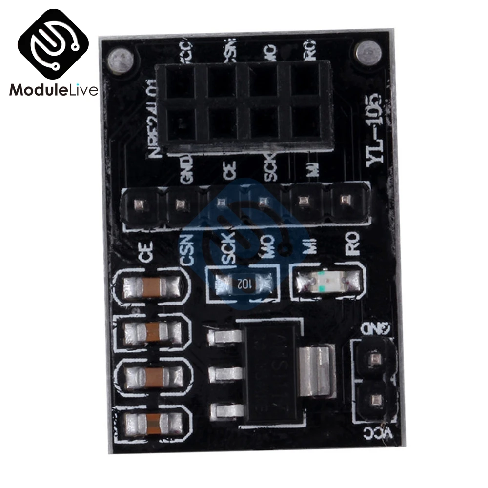 5 шт разъем адаптер конвертер пластины доска для 8Pin NRF24L01 Беспроводной Wi-Fi Transceive модуль приемопередатчика 51 Diy
