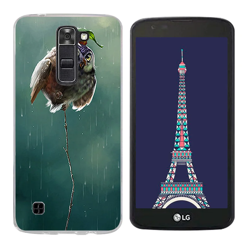 Мягкий силиконовый чехол для LG K7/Tribute 5 LS675/X210 X210DS девушка кошка печать задняя