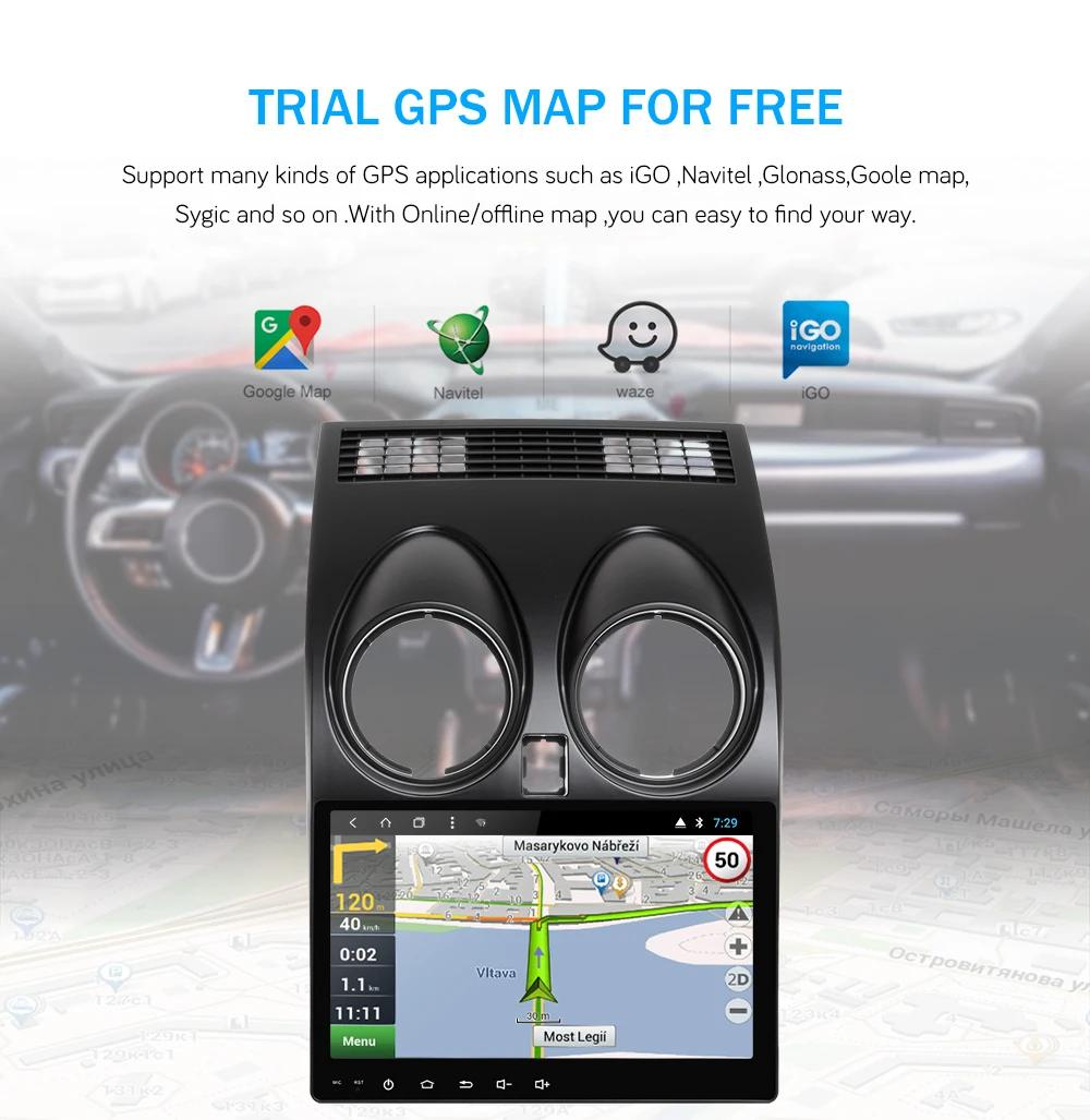 Bonroad " Android8.1.0 автомобильный DVD мультимедийный плеер для Nissan Qashqai 2010 Dualis 2007- автомобильный навигационный радио с Bluetooth
