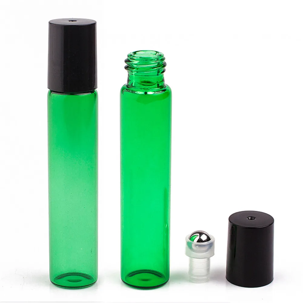 1PC Green 1-10 шт 10 мл портативный роллер духи эфирные масла бутылки контейнер для распыления путешествия бутылка для многоразового использования 4 цвета - Цвет: 1PC Green