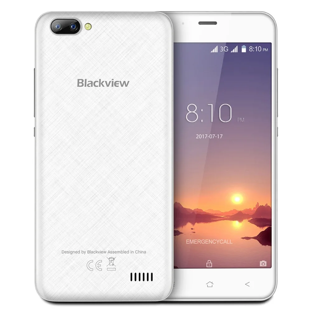 Оригинальный смартфон Blackview A7 Android 7 0 две камеры заднего вида MT6580A четыре ядра 5