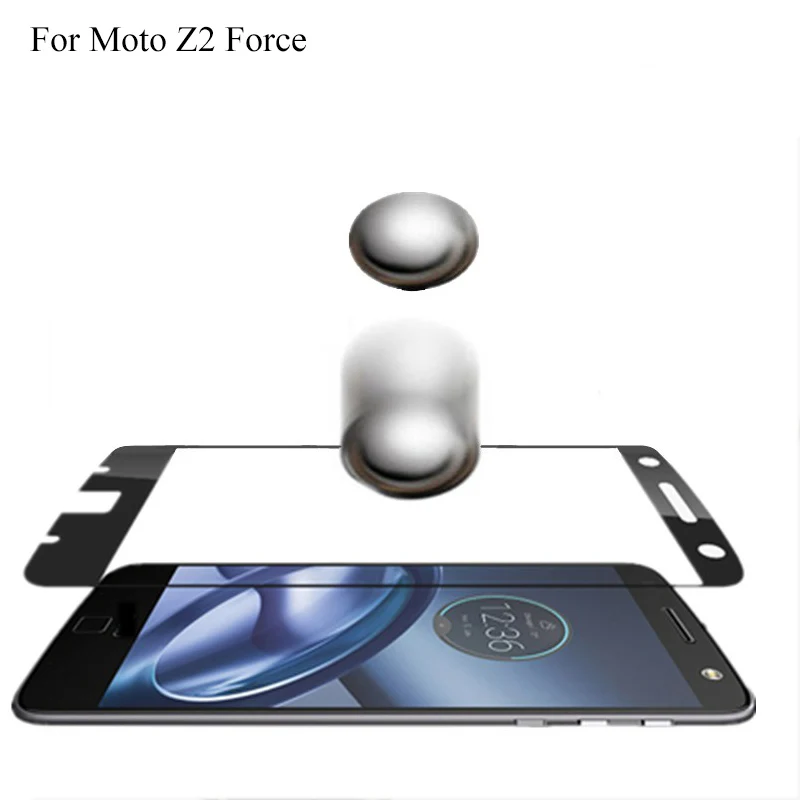 2 шт. 9H полная Защита экрана для Moto Z2 Force полное покрытие защитная пленка