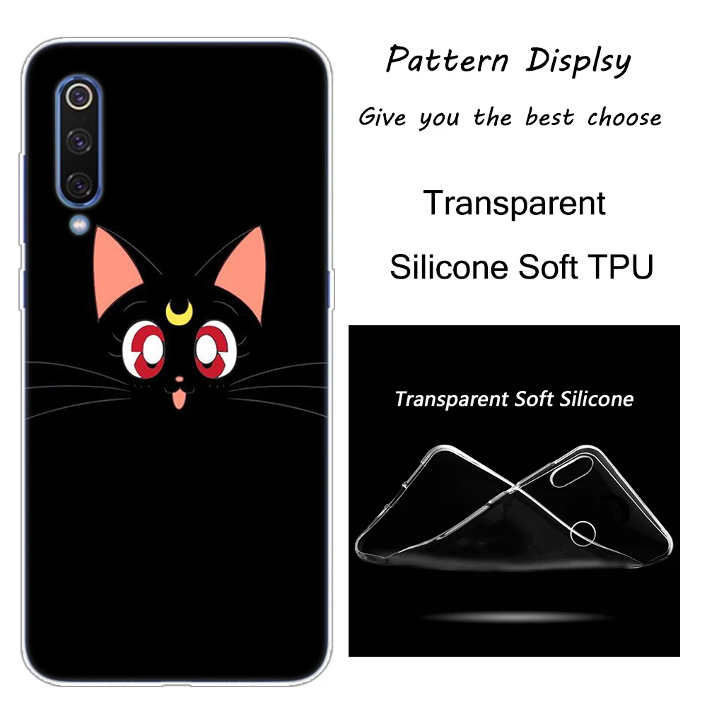 006 С рисунком из аниме «Сейлор Мун» lune реальная Кошка мягкий чехол для Xiaomi Pocophone F1 9T 9 9SE 8 A2 Lite A1 A2 Mix3 Redmi K20 7A Note 4 4X5 6 7 Pro S2 - Цвет: 006