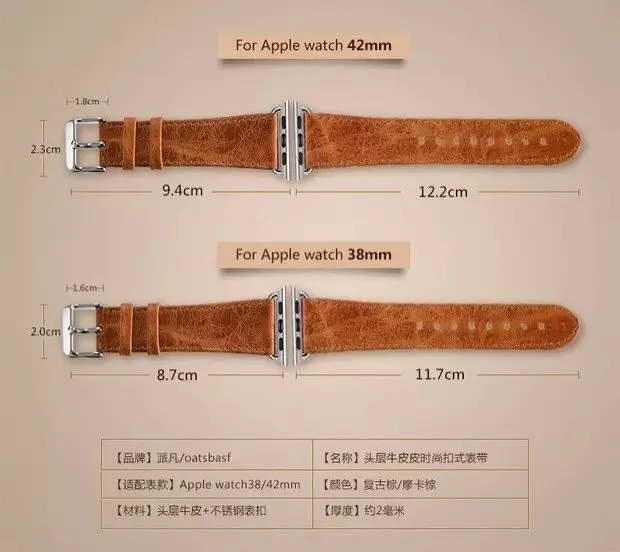 Crazy Horse винтажный ремешок из натуральной кожи для Apple Watch серии 4 3 2 1 ремешок для iWatch 44 мм 42 мм 40 мм 38 мм наручный ремешок для часов