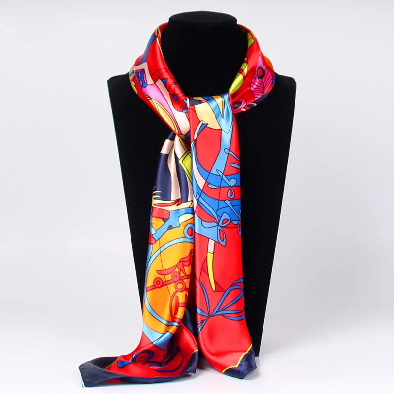 Для женщин шелковый шарф 2018 новый большой шали палантины граффити печати