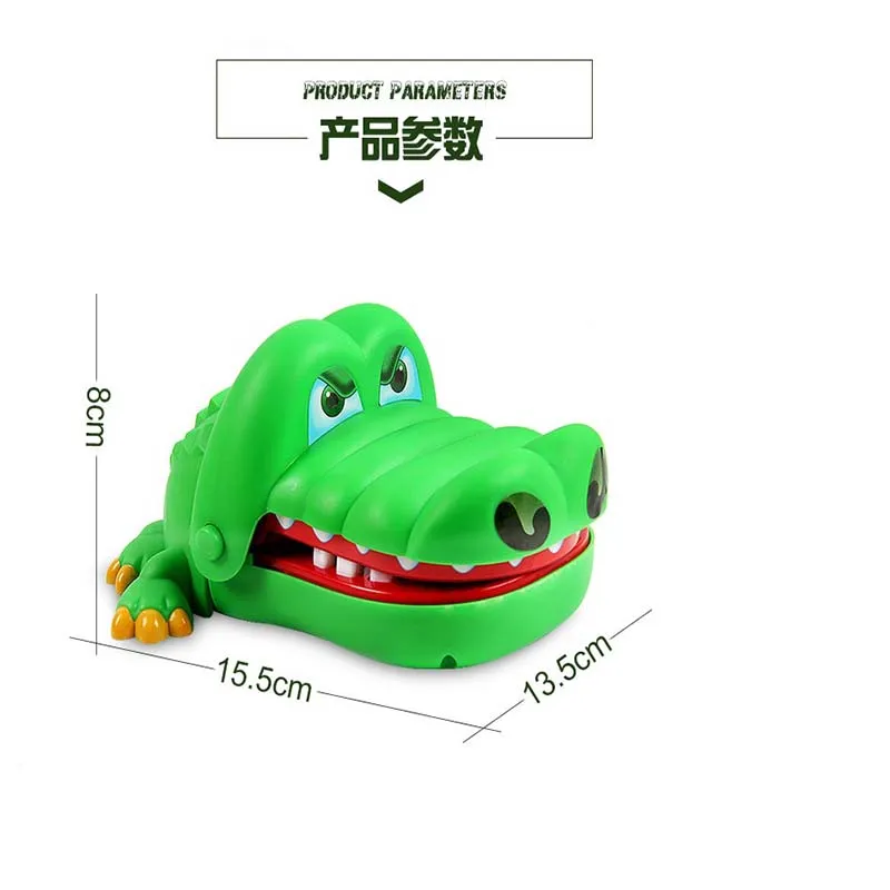 Новый крокодил смешная игрушка на палец Творческий электрическая горловина укус