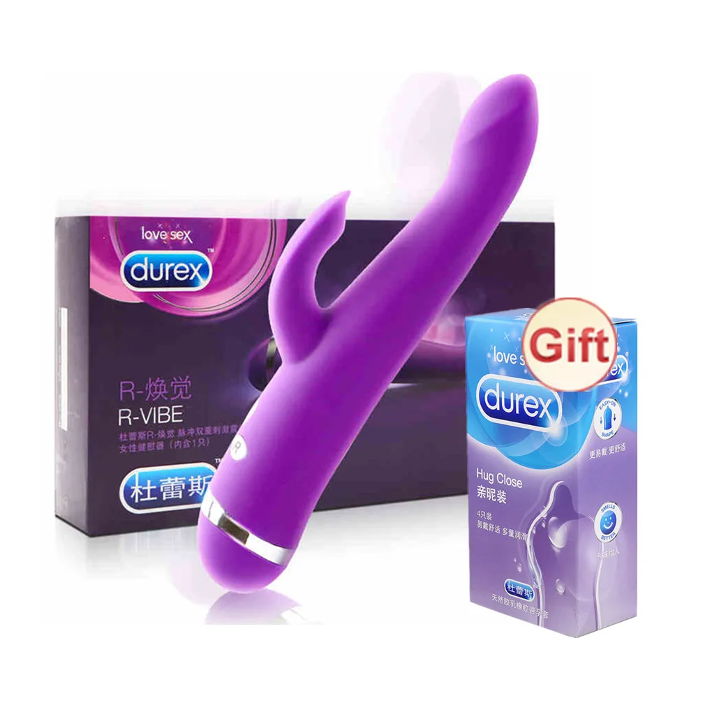 Durex двойной головной Секс Вибратор Женский силикон водонепроницаемый