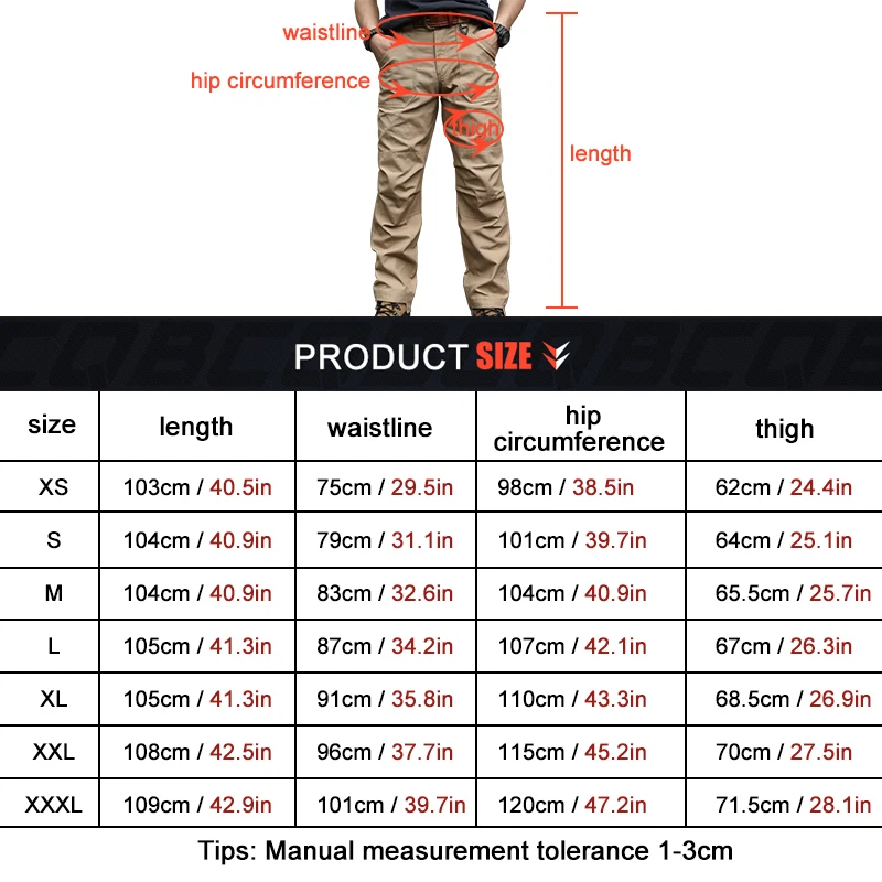 CQB Outdoor Camping Tactical Sports Men's Pants Multi Pockets for Riding Hiking Trekking Cotton Breathable Overalls Trousers|hiking pants|hiking