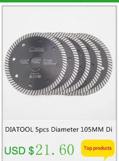 Diatool 115 мм Diamond горячего прессования Узкое Лезвие Turbo 10 мм высота сегмента Резка диски быстро Резка Скорость