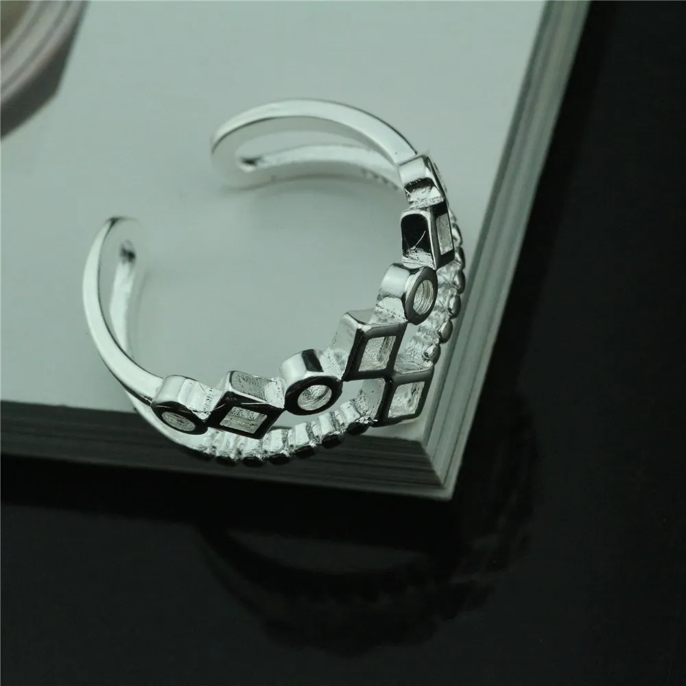 Открытое кольцо из стерлингового серебра 925 пробы с цирконием новое уникальное