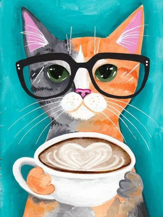 7312 Evershine DIY Diamond Embroidery Cat Diamond Painting Full Square Rhinestones Cartoon Animals Diamond Mosaic Home Decoration - Цвет: 7312