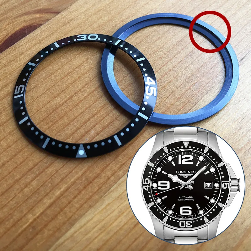 Стальная Серебристая Рамка для Longines HydroConquest 41 мм автоматические Запчасти часов