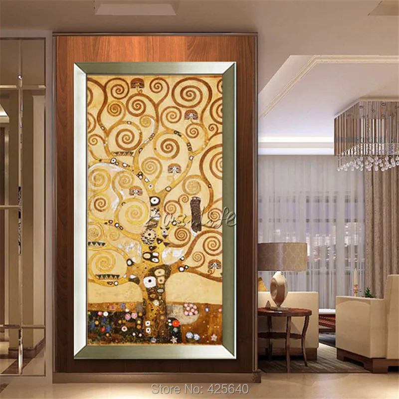 Gustav Klimt картина маслом на холсте Ручная роспись Дерево жизни современная
