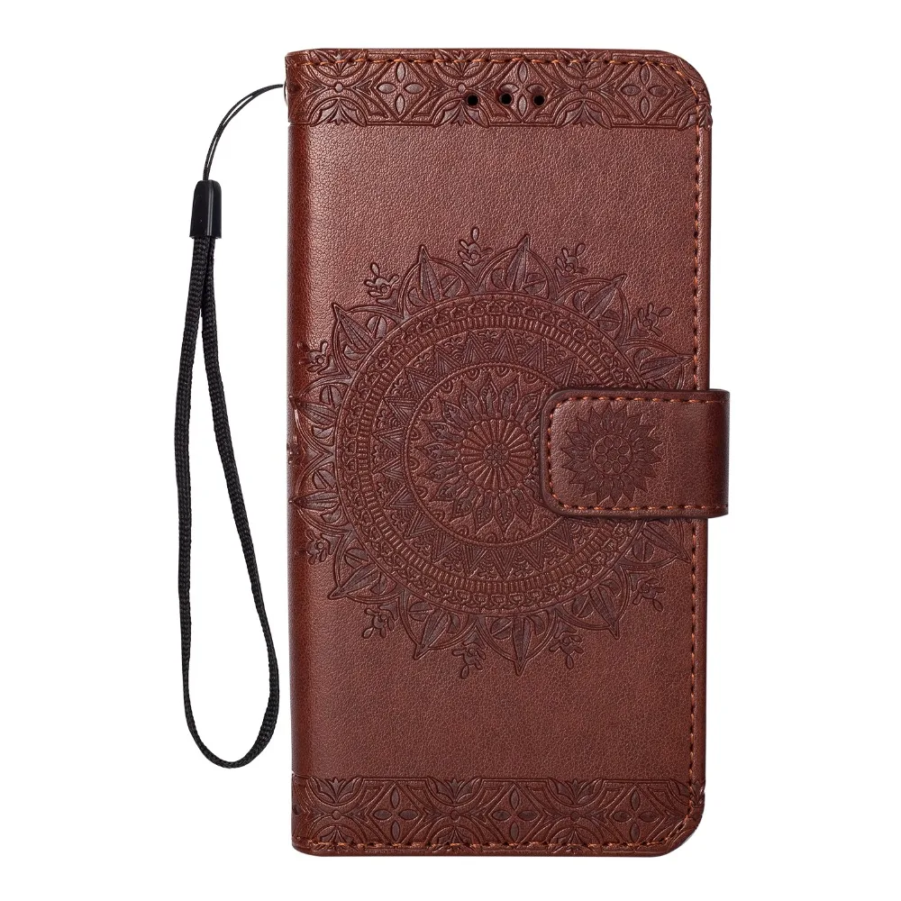 TIPFLY New Totem Flower PU Leather Case For Huawei Y3 2017 with Card Slots Holder Stand Flip Cover Coque Capa | Мобильные телефоны