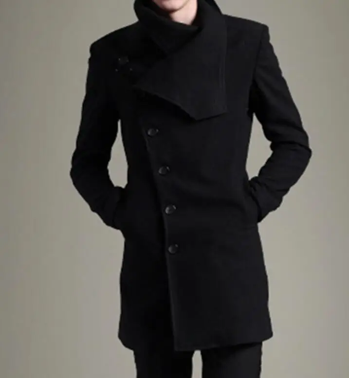 Мужское зимнее шерстяное пальто с воротником стойкой|mens hot coats|coat fashioncoats coats |