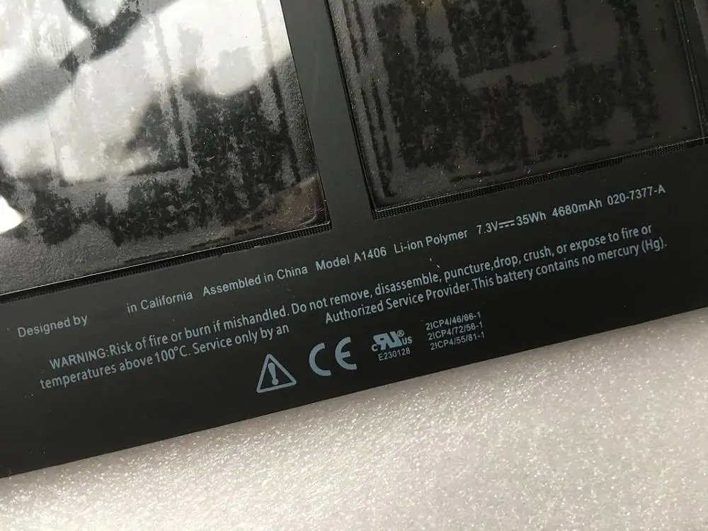 Оригинальный OEM Аккумулятор SupStone A1406 A1495 для APPLE Macbook Air 11 дюймов A1465 Mid 2012 2013 Ранняя