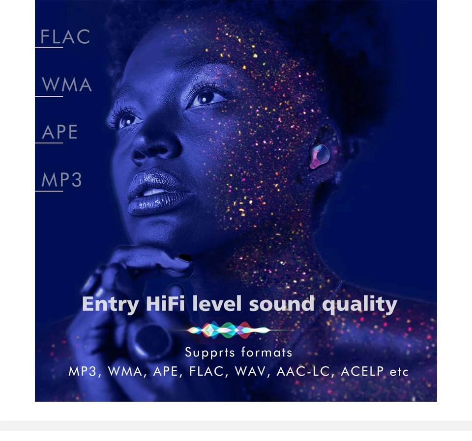 MP3 плеер с Bluetooth, fm-радио, динамик, наушники с сенсорными клавишами, экран 2,4 дюйма, HiFi, Walkman, спортивный MP 3 Flac музыкальный плеер для детей