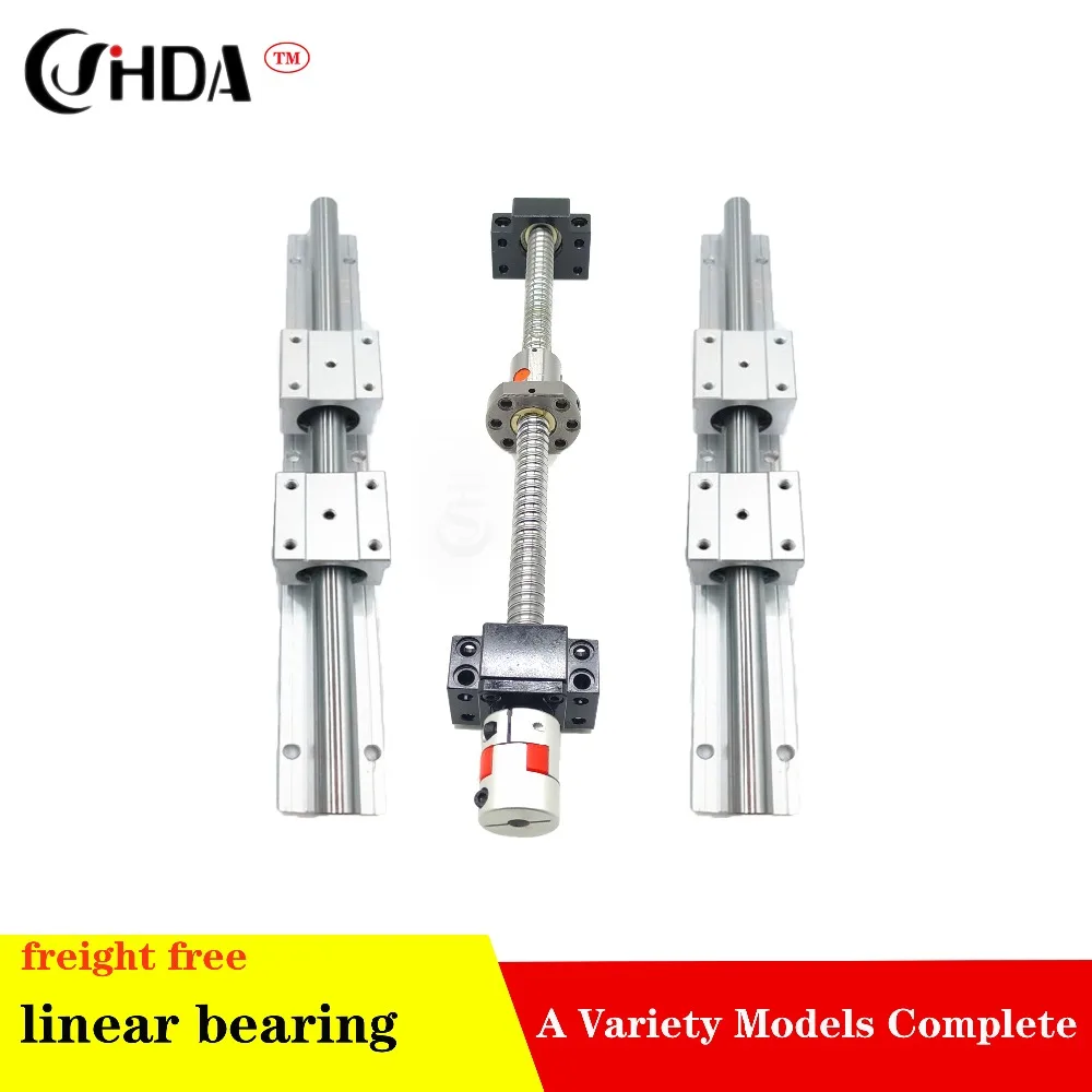 

free Shipping SBR ball screw SFU1605 + 2 pcs linear rail SBR16 L400mm + 4 pcs SBR16UU + BK12 BF12 + acoplador 8*10 CNC parts