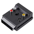 Переходник SCART (штекер) на 3 RCA (гнездо), 20 контактов, S-Video, аудио, видео, видео