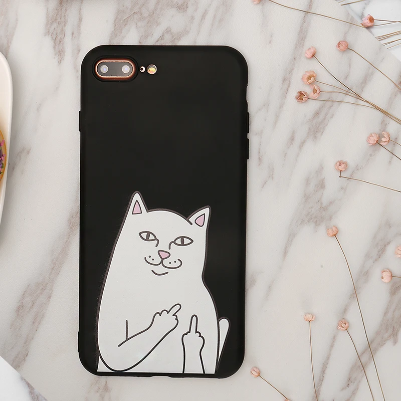 Cartoon Cat Phone Case For iPhone X XR XS Max 5 5S SE 6 6S Plus Soft Tpu Cases 7 8 11 Pro 2019 Capa |