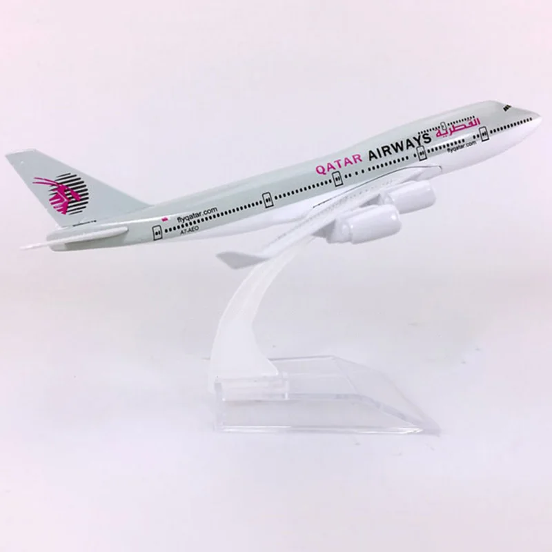 16 см 1:400 Boeing B747-400 модель воздушный катарский Воздушный самолет с базовым сплавом самолет Коллекционная демонстрационная модель игрушки