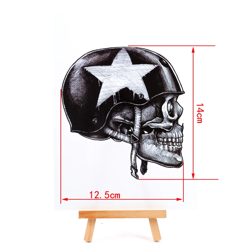 Временные тату с милым солдатом черепом Райаном для мужчин Эльза поддельная хна