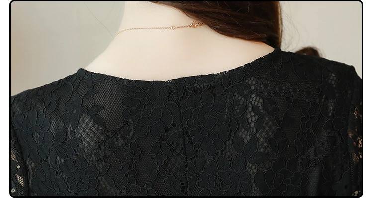 3XL 4XL 5XL Большие размерышифоновая женская рубашка блузка модные блузки женские открытая кружевная женская блузка рубашка топ женский D583 40