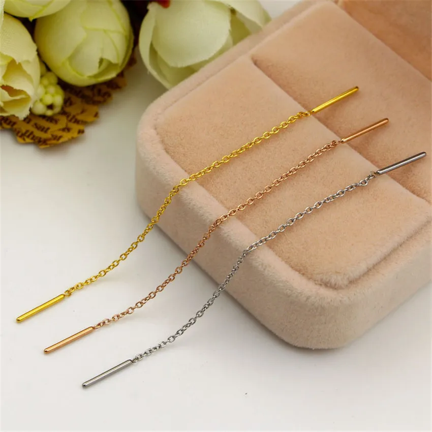 Женские серьги-пусеты Martick серьги золотого цвета с цепочкой из проволоки