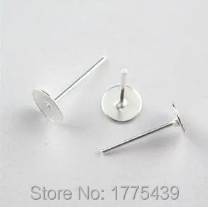 Бесплатная доставка серьги-гвоздики 400 дюйма 4x12 мм плоские круглые пустые штифты