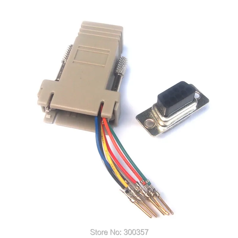 2 шт./лот DIY DB9 папа к RJ45 RS232 Модульный адаптер разъем удлинитель конвертер|rj45 rs232|db9