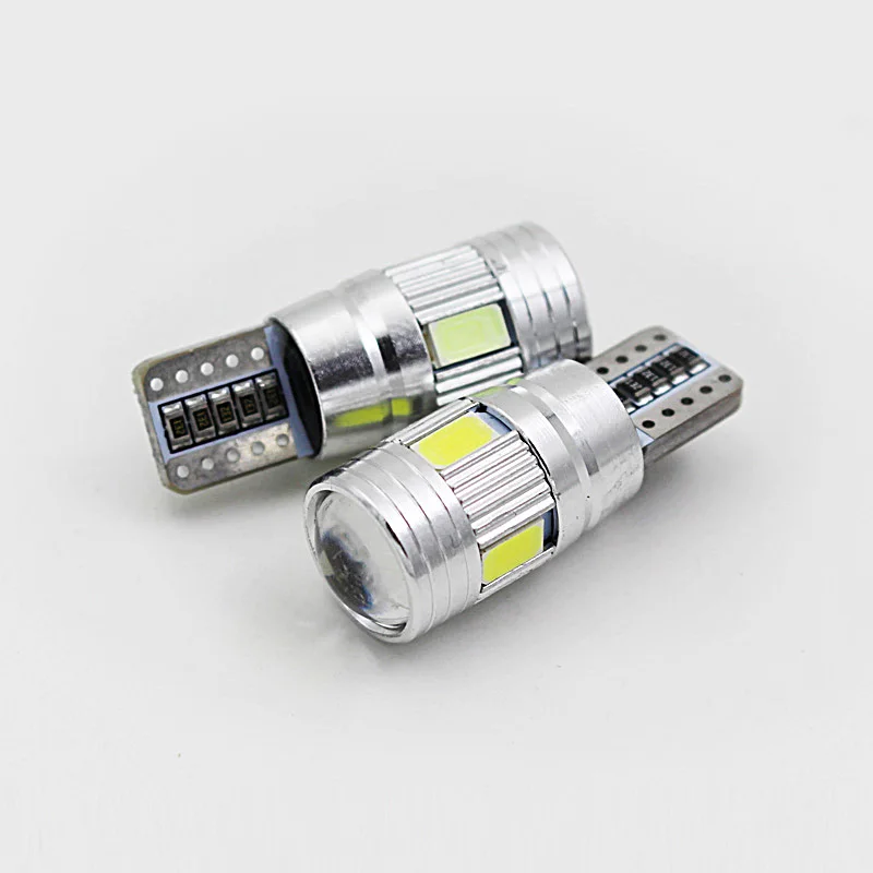 1 шт. 12 в пост. Тока CAN BUS T10 W5W 6led 5630 проектор SMD объектив автомобильная сигнальная