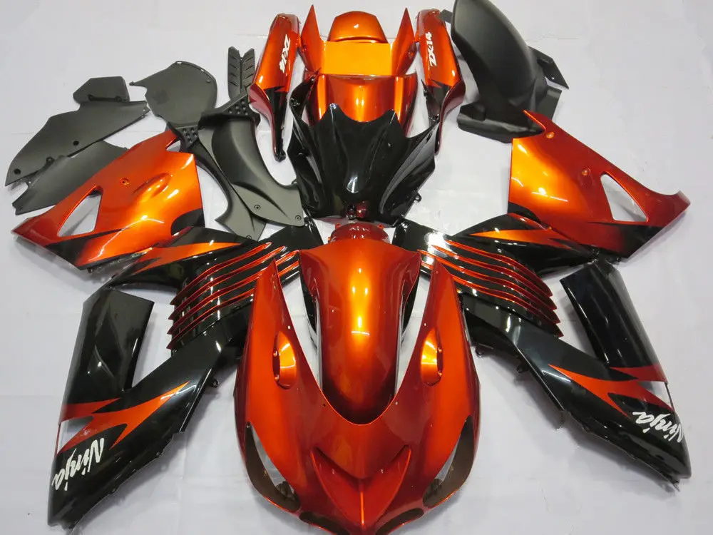 Мотоцикл обтекатели комплект для Kawasaki Ninja ZX14 2006 2011 2007 2008 2009 2010 ABS пластиковые