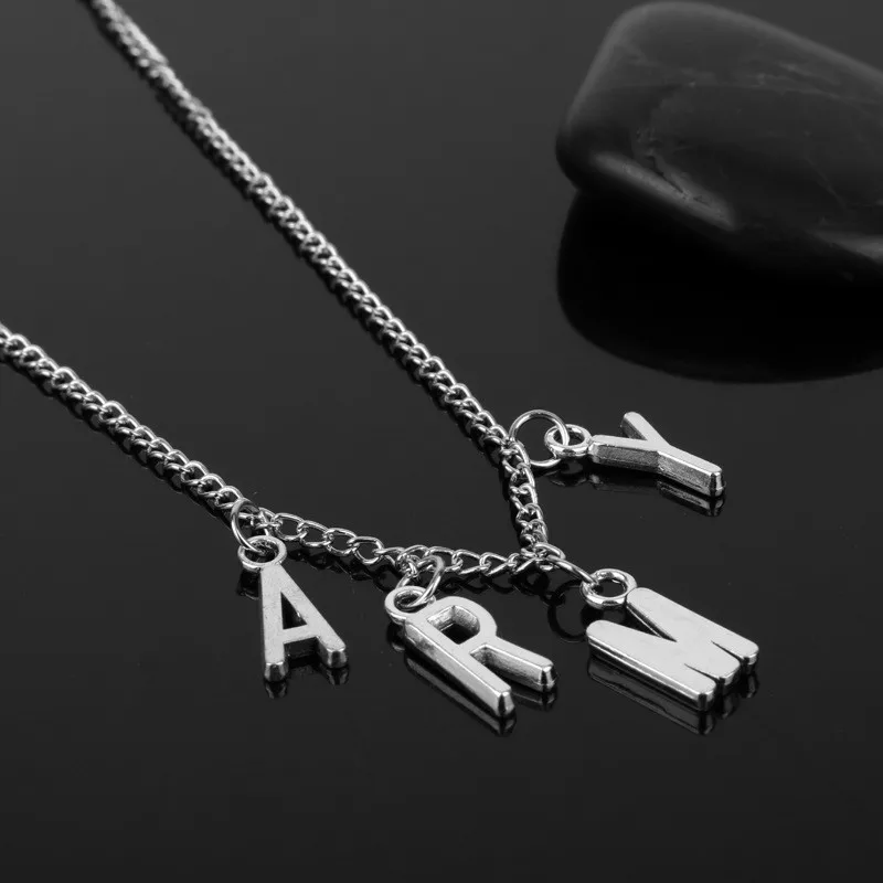 

Shuangshuo Hot KPOP Bangtan Boys Jin SUGA j-hope Jimin Pendant Necklace ARMY Choker Necklace Women Men Love Yourself Jewelry nas