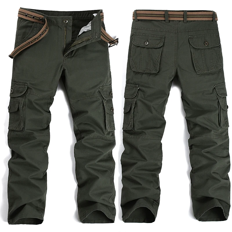 Новый Для мужчин армии брюки карго хлопок Прямо Fit Повседневное Tatical Camo боевой