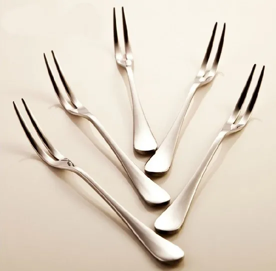 10 шт./лот 13 см Нержавеющая сталь вилки для фруктов Ресторан кафетерий Домашняя