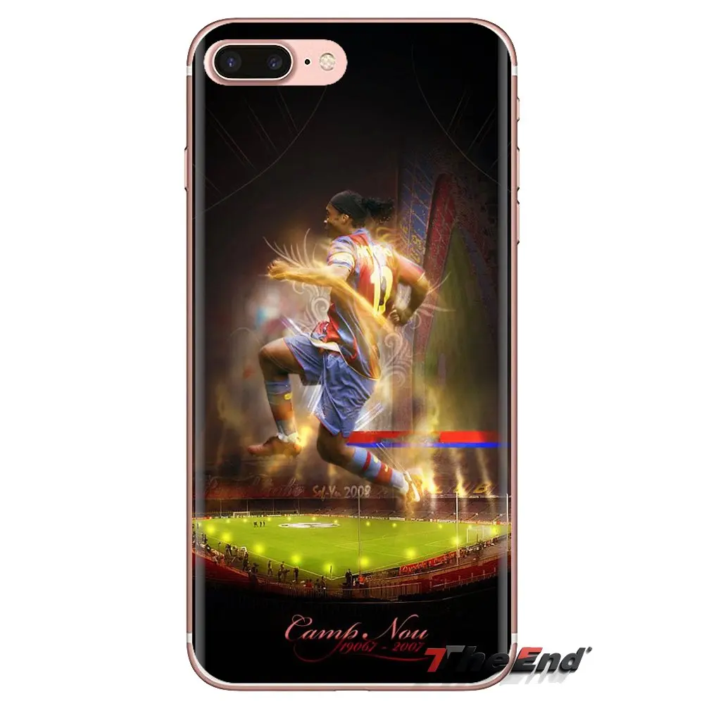 Прозрачный чехол из ТПУ для iPod Touch Apple iPhone 4 4s 5 5S SE 5C 6 S 7 8 X XR XS Plus MAX Ronaldo Ronaldinho Soccer Brasil