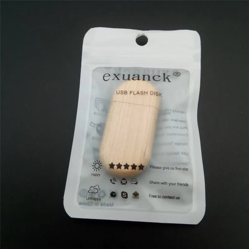 Exuanck usb флешки действительное качество изображения 4 32G Натуральные Деревянные USB 2