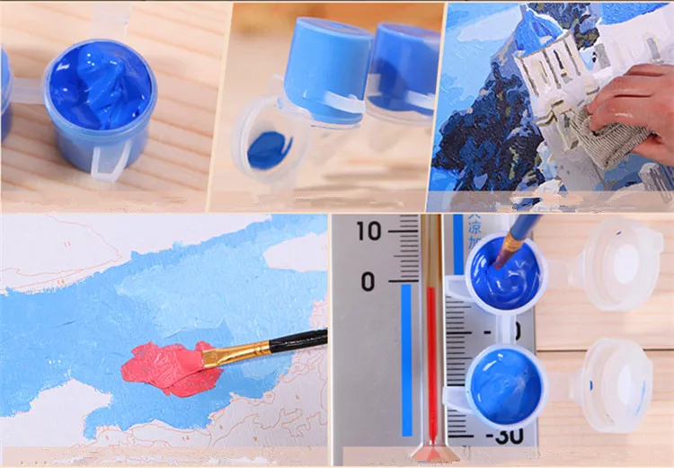 Парусная лодка DIY живопись по номерам акриловый набор для рисования Краска на