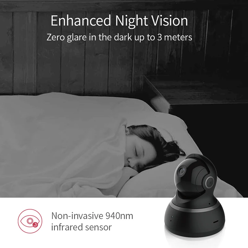 YI купол 1080P HD Xiaomi камера 360 полный охват умный дом системы плача обнаружения Crystal